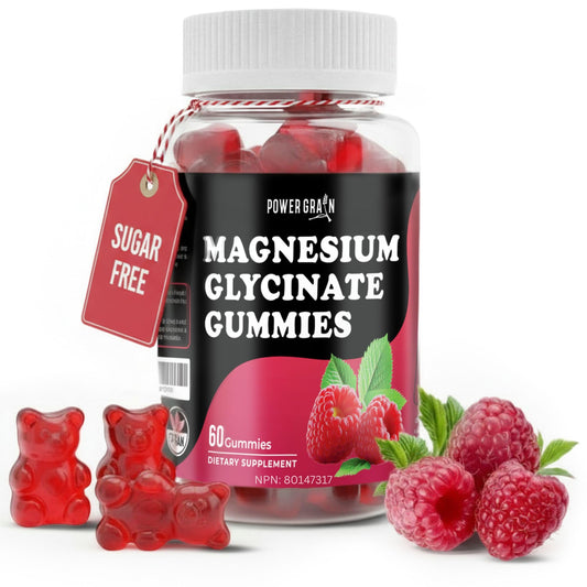 Magnesium Glycinate Gummies (400mg / Serving) - Sugar-Free Magnesium Gummies for Women, Men & Kids, Muscle, Nerve, Bone & Heart Support, Relaxation & Sleep Support - 30 Serving - Available at All In One Marketplace Canada