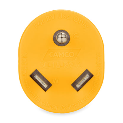 Camco PowerGrip 30AM/15AF Camper/RV Electrical Adapter Features 30-Amp Male & 15-Amp Female Connections - Designed w/Non-Slip Grooves & Contoured Ends for Easy Removal - Rated for 125V/1875W (55233) 🍁 All In One Marketplace Canada