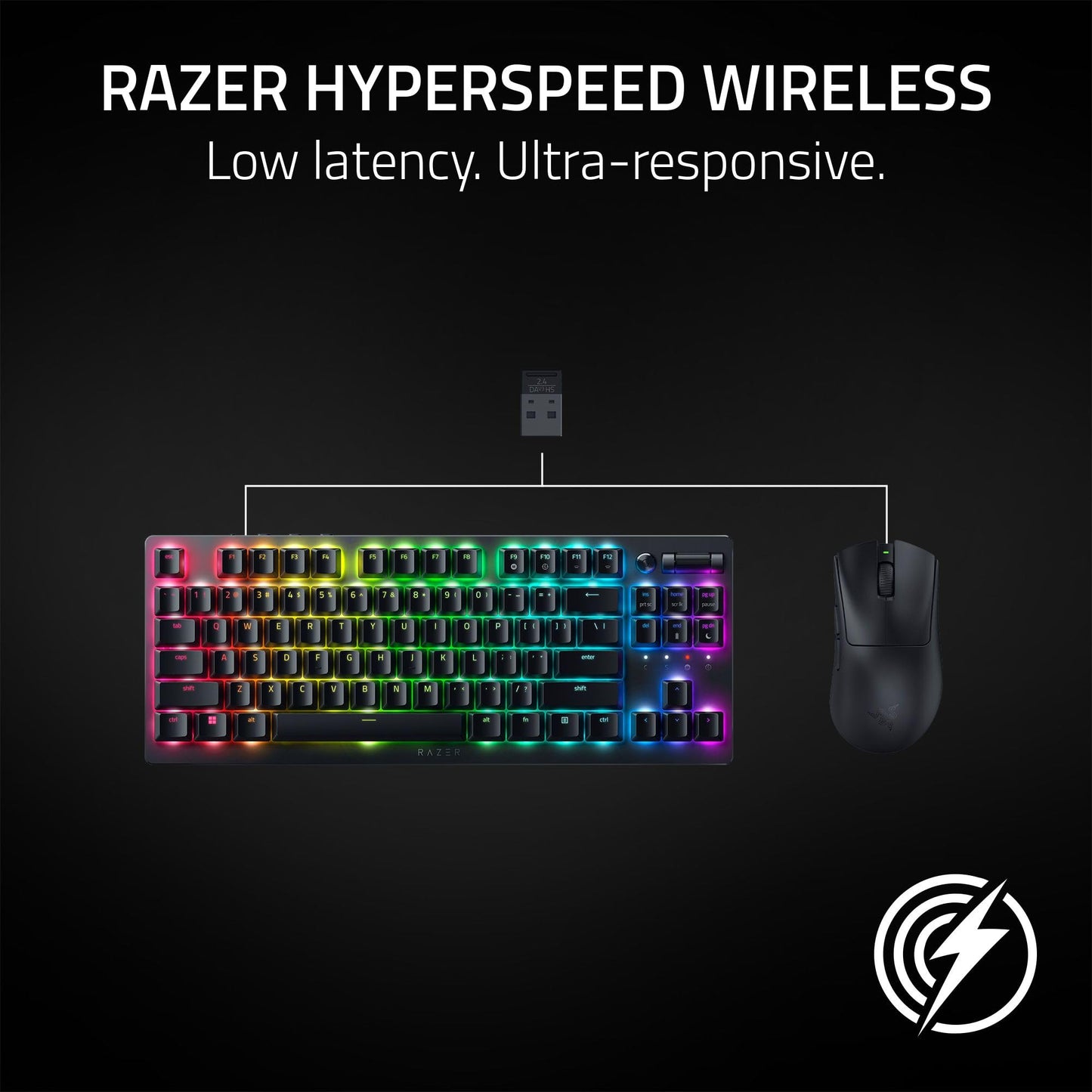 Razer DeathAdder V3 HyperSpeed Wireless Gaming Mouse: 55g Lightweight - USB C Charging - Up to 100 Hr Battery - Advanced 26K Optical Sensor - Gen 3 Optical Switches - 8 Programmable Controls - Black 🍁 All In One Marketplace Canada