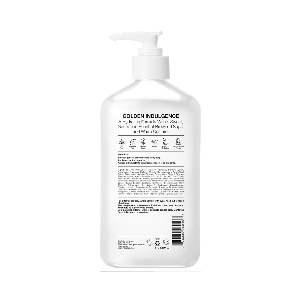 Hempz Moisturizing Body Lotion with Caramel Crème Brûlee Scent