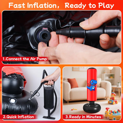 Qoosea Punching Bag for Kids 48in Dinosaur Toys Boxing Bag Set with Gloves 🍁 All In One Marketplace Canada