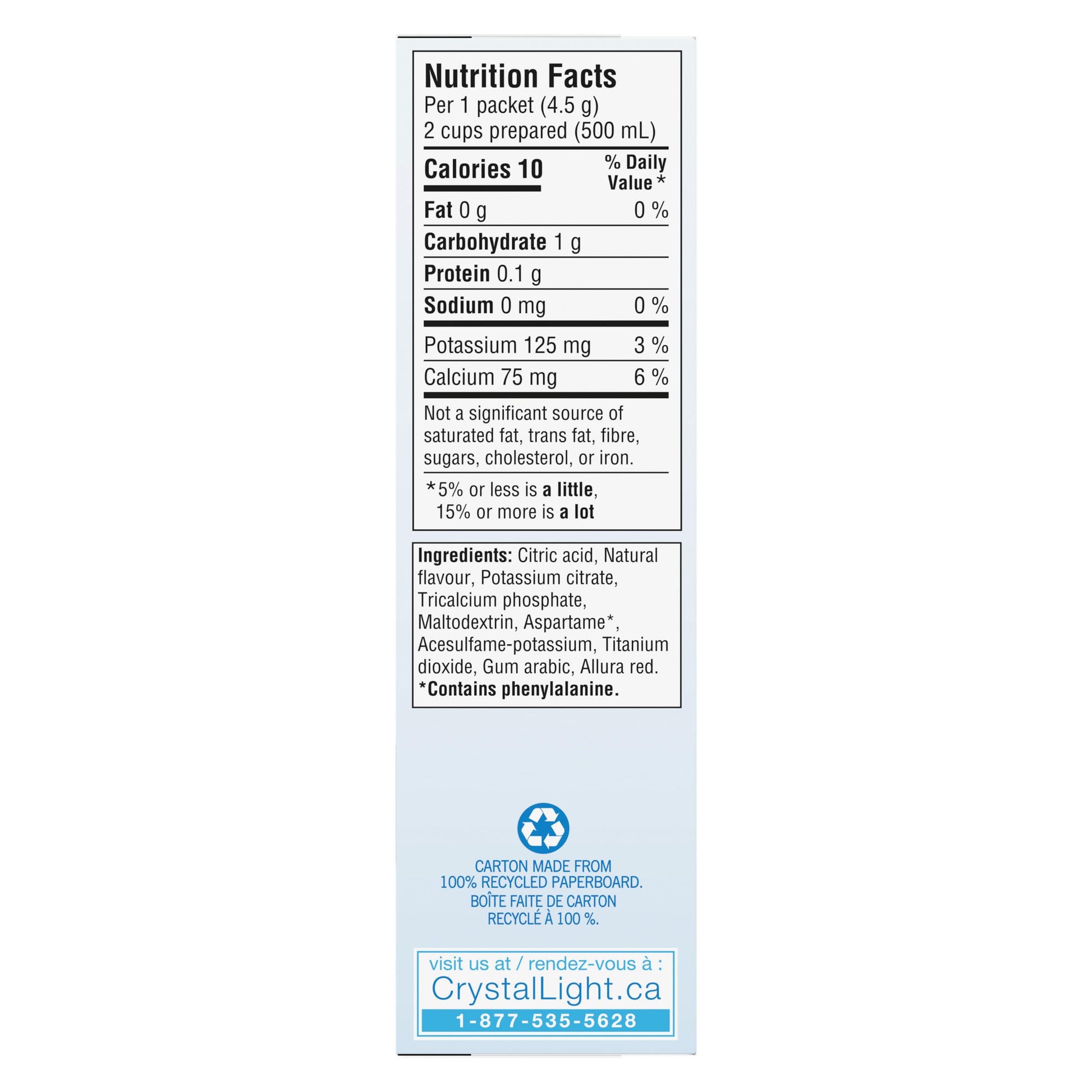 Crystal Light Singles Pink Lemonade Drink Mix Packets