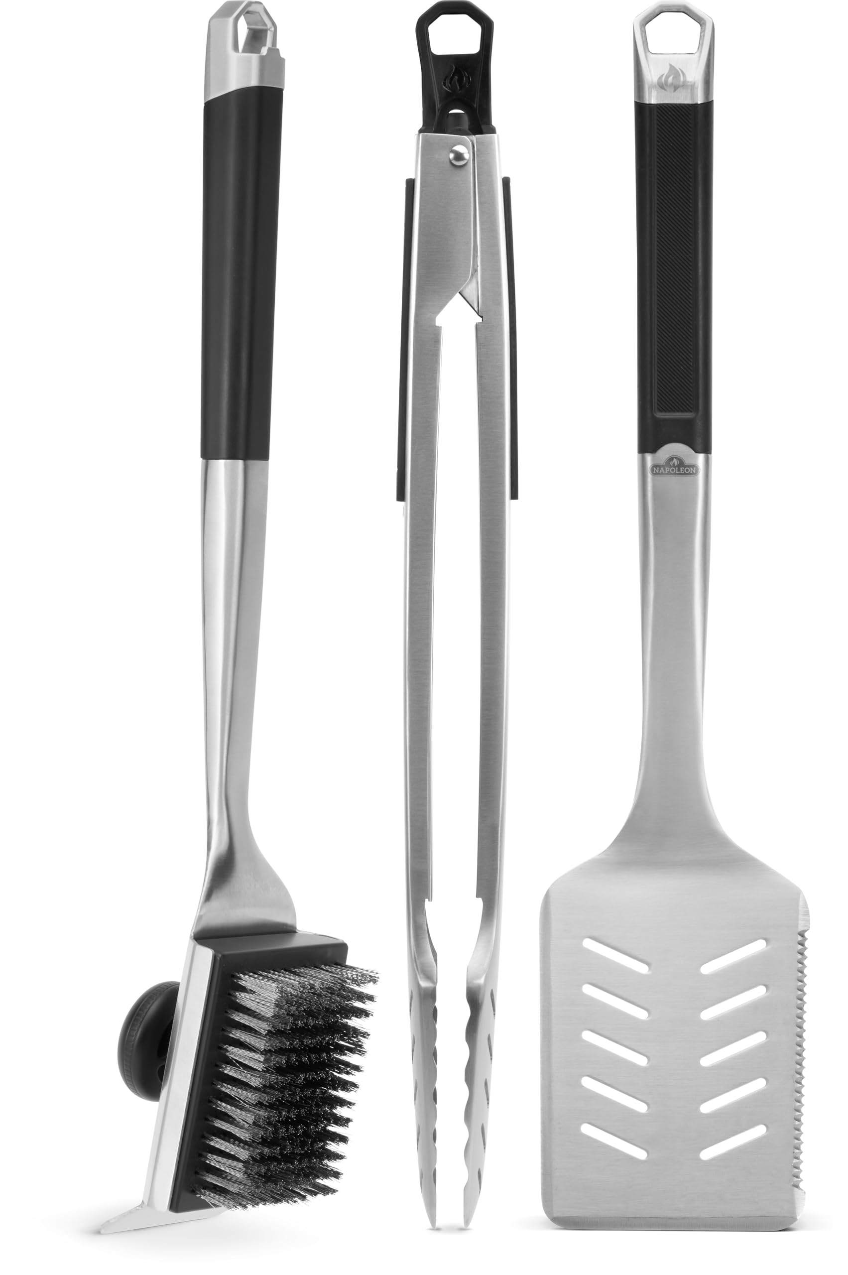 Napoleon® BBQ Accessory - GATL006 - Premium Grill 3-Piece Tool Set, Stainless Steel Construction, Tongs, Spatula Napoleon