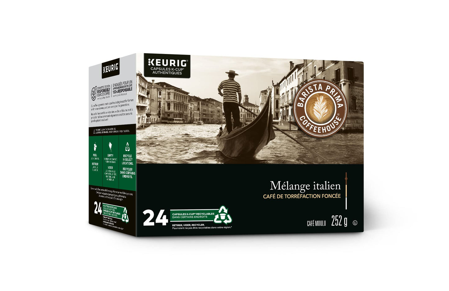 Barista Prima Italian Roast K-Cup Pods - 24 Pack for Keurig Brewers