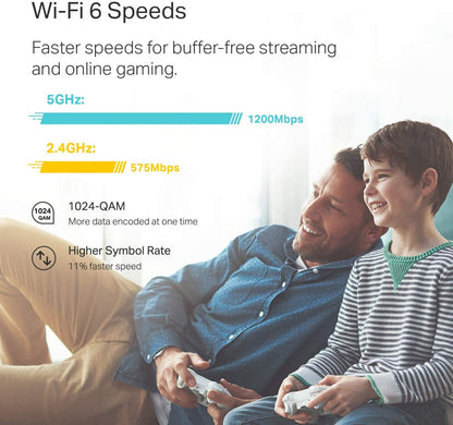 TP-Link Deco AX1800 WiFi 6 Mesh System (Deco X20) - Covers up to 5,800 Sq. Ft., Replaces Wireless Internet Routers and Extenders, 6 Ethernet Ports in Total, Supports Ethernet Backhaul, 3-Pack TP-Link