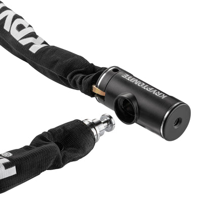 Kryptonite Key Chain Bike Lock, 3 Feet Long, 8mm Chain Links, Bicycle Chain Lock with Keys for Scooter Road Mountain Bikes