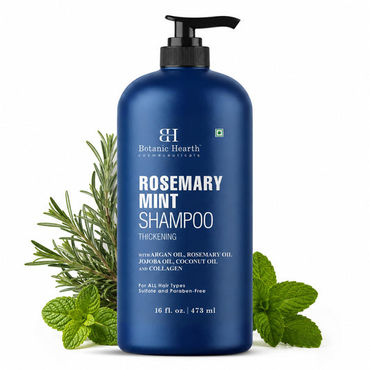 Botanic Hearth Rosemary Shampoo with Biotin & Mint, Sulfate-Free Deep Cleansing Shampoo for Thicker, Fuller-Looking Hair, Nourishing Scalp Care, 16 fl oz - Available at All In One Marketplace Canada