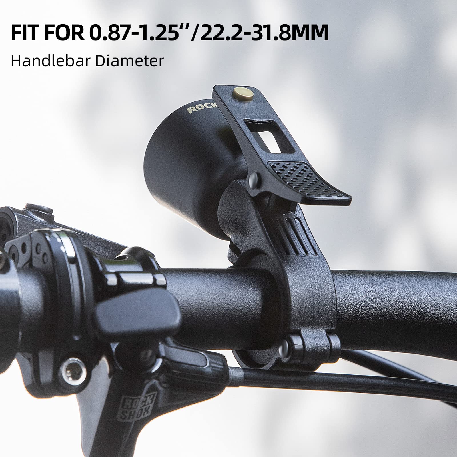 ROCKBROS Bike Bell Classic Bicycle Bell Mountain Bike Bells for Adults with Loud Sound and Fit for 0.87-1.25in/22.2-31.8mm Bicycle Handlebars - Available at All In One Marketplace Canada