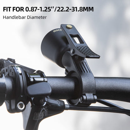 ROCKBROS Bike Bell Classic Bicycle Bell Mountain Bike Bells for Adults with Loud Sound and Fit for 0.87-1.25in/22.2-31.8mm Bicycle Handlebars - Available at All In One Marketplace Canada