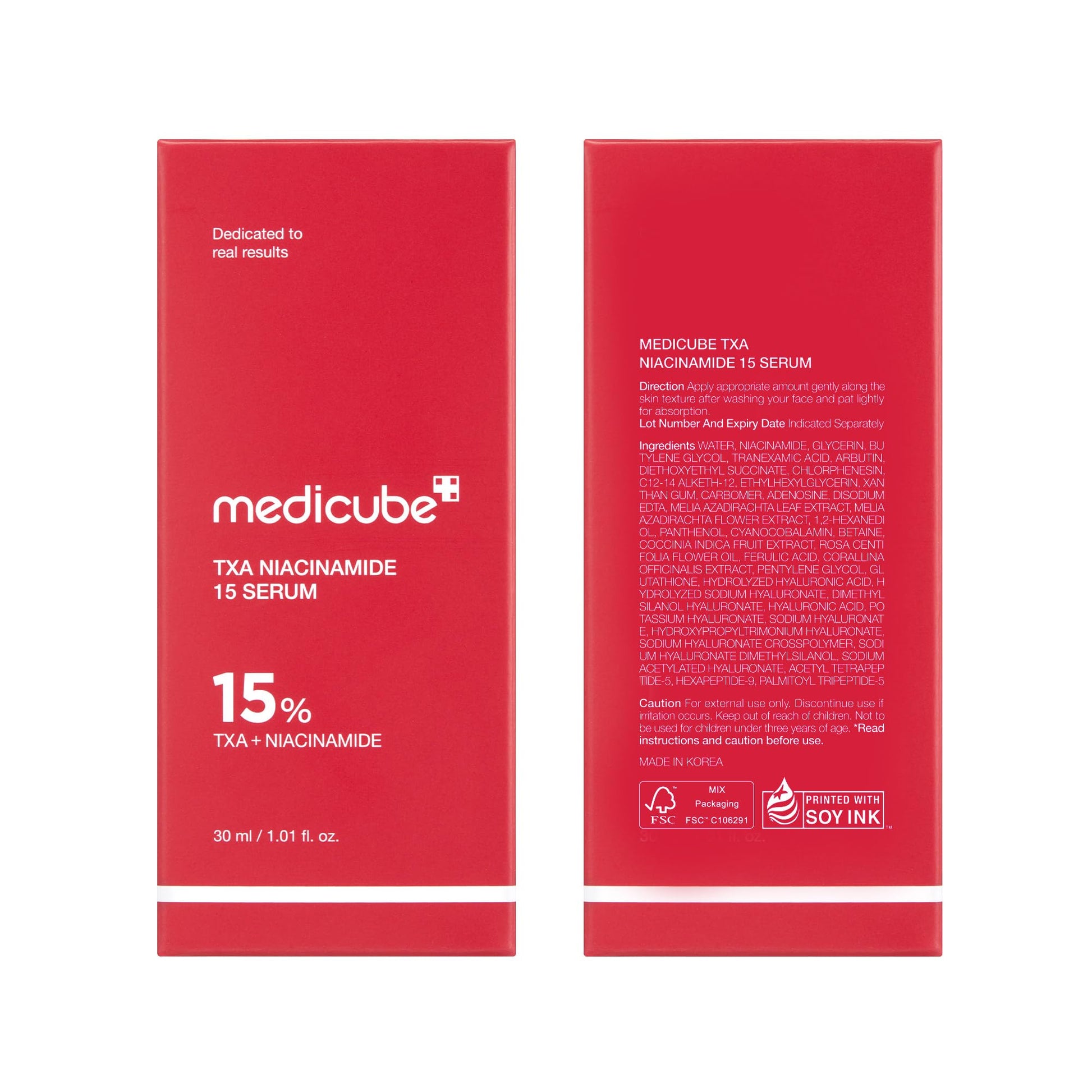 medicube TXA+Niacinamide 15% Glow Facial Serum for After Spot Care | All-in-One Daily Korean Skincare | Uneven Skin Tone, Texture, and Hydration Care | High-Potency Tranexamic Acid 5% | 1.01 fl.oz 30ml - Available at All In One Marketplace Canada