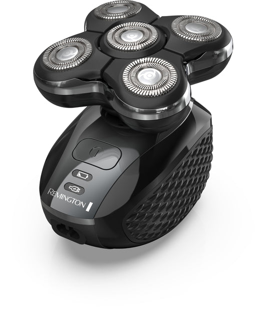 Remington Balder Pro XR7000 Head Shaver for Bald Men, Cordless Electric Razor, 5 Dual Track Rotary Blades, Waterproof Wet/Dry, Lithium Rechargeable, Hair Capture Chamber, Pop-Up Trimmer