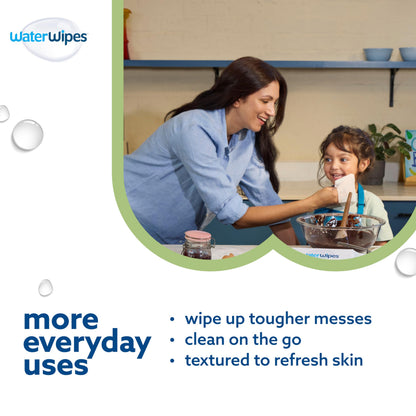 WaterWipes Sensitive+ Baby & Toddler Wipes, 3-in-1, Cares, Protects, 99.9% Water, Textured Clean, Unscented & Hypoallergenic, 540 Count (Pack of 9) 🍁 All In One Marketplace Canada