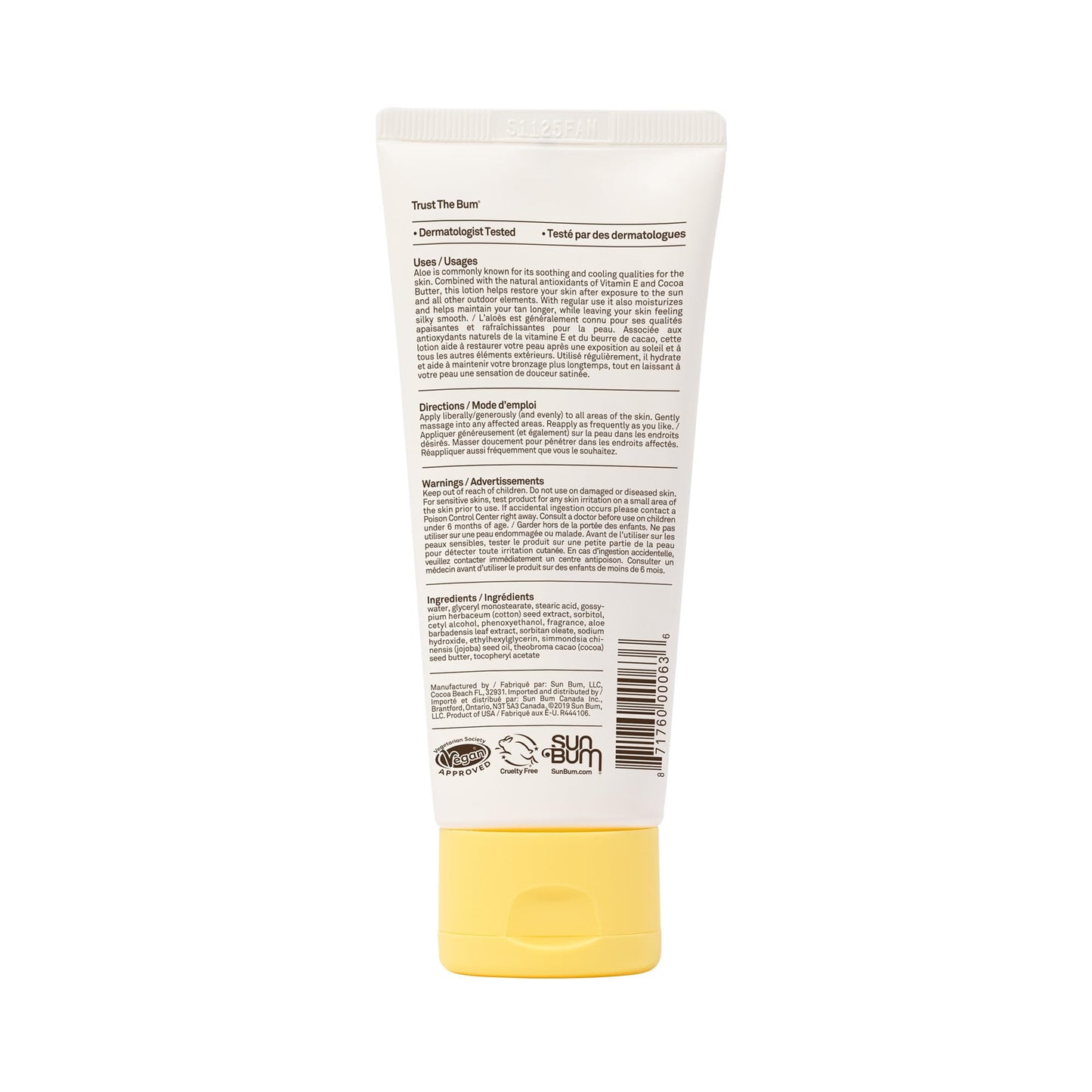 Sun Bum Cool Down Hydrating After Sun Lotion, 177 mL Tube