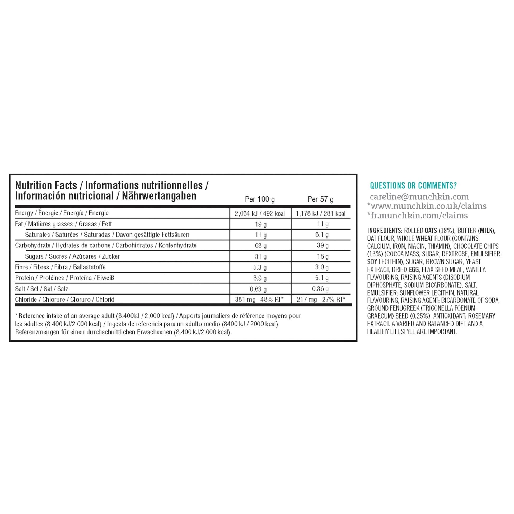 Milkmakers New Mama Oatmeal Chocolate Chip Cookie Bites – 10 Pack (570g)