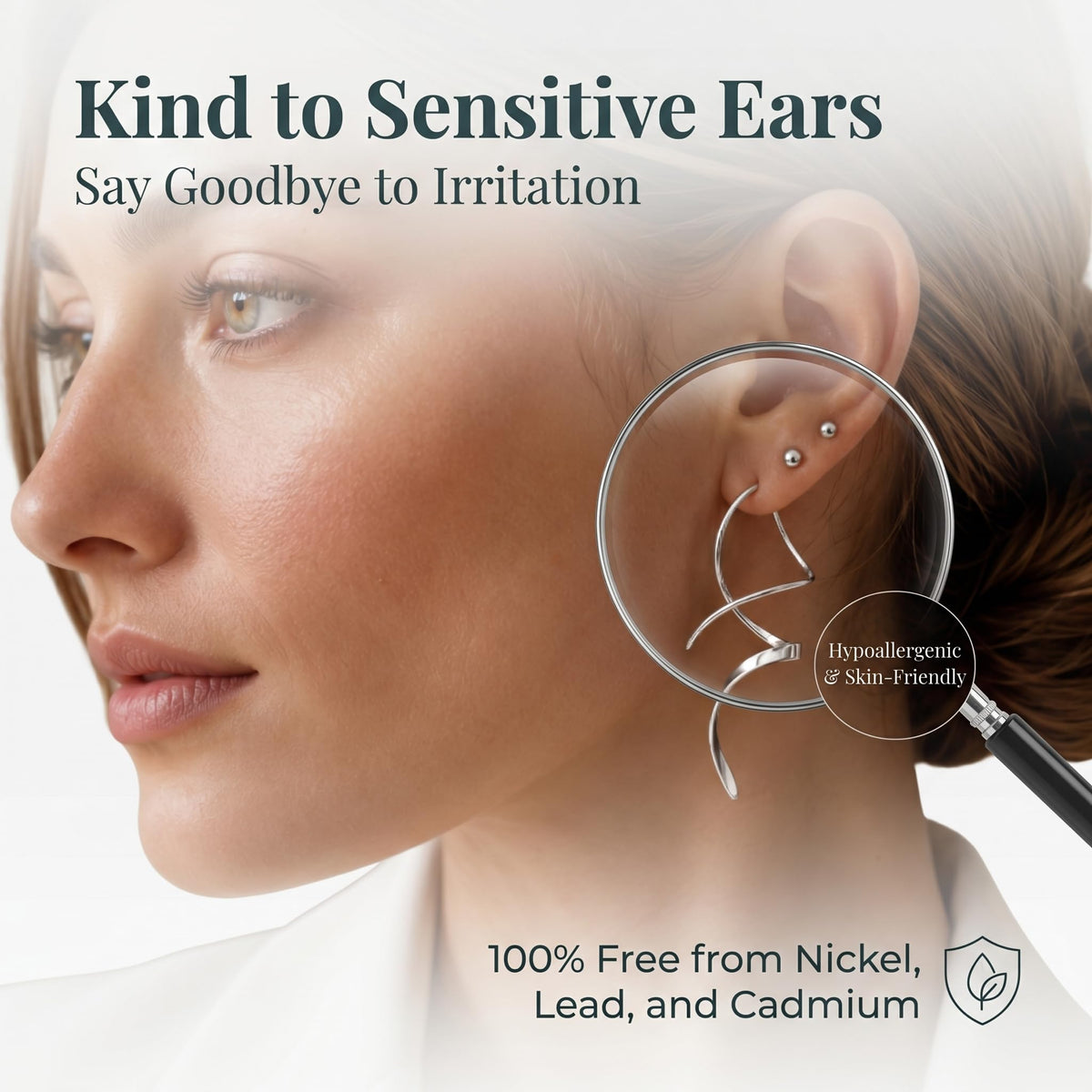Earrings for Women Spiral threader earrings 925 sterling silver earrings hand bent dangle earrings for women，suitable for gift giving, perfect for your birthday party, Christmas, gift giving. 🍁 All In One Marketplace Canada