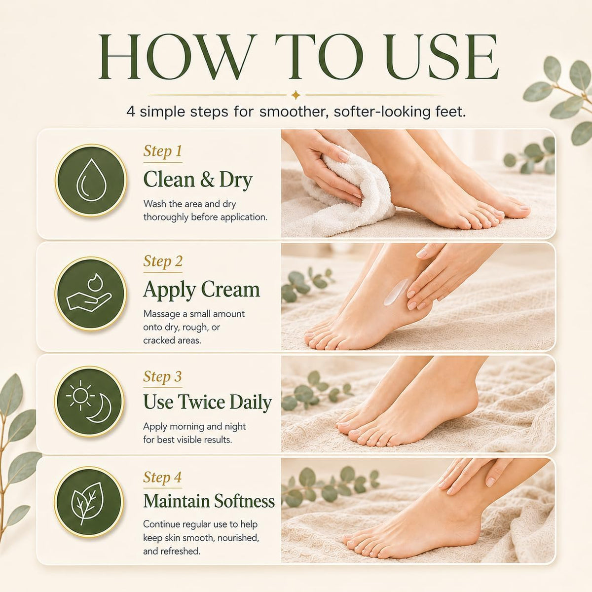 MOOM Foot Spa Cream & Lotion, Cracked Heels Aromatherapy Moisturizer - 4 oz 🍁 All In One Marketplace Canada