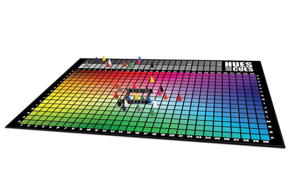 USAOPOLY HUES and CUES Vibrant Color Guessing Game Perfect for Family Game Night Connect Clues and Colors Together 480 Color Squares to Guess from