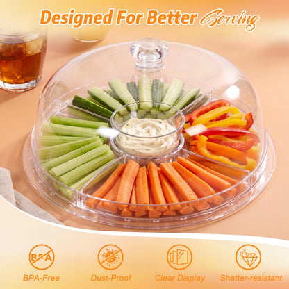 Almcmy Acrylic Cake Stand with Dome for Party Desserts, 1 Spoon 1 Fork 🍁 All In One Marketplace Canada