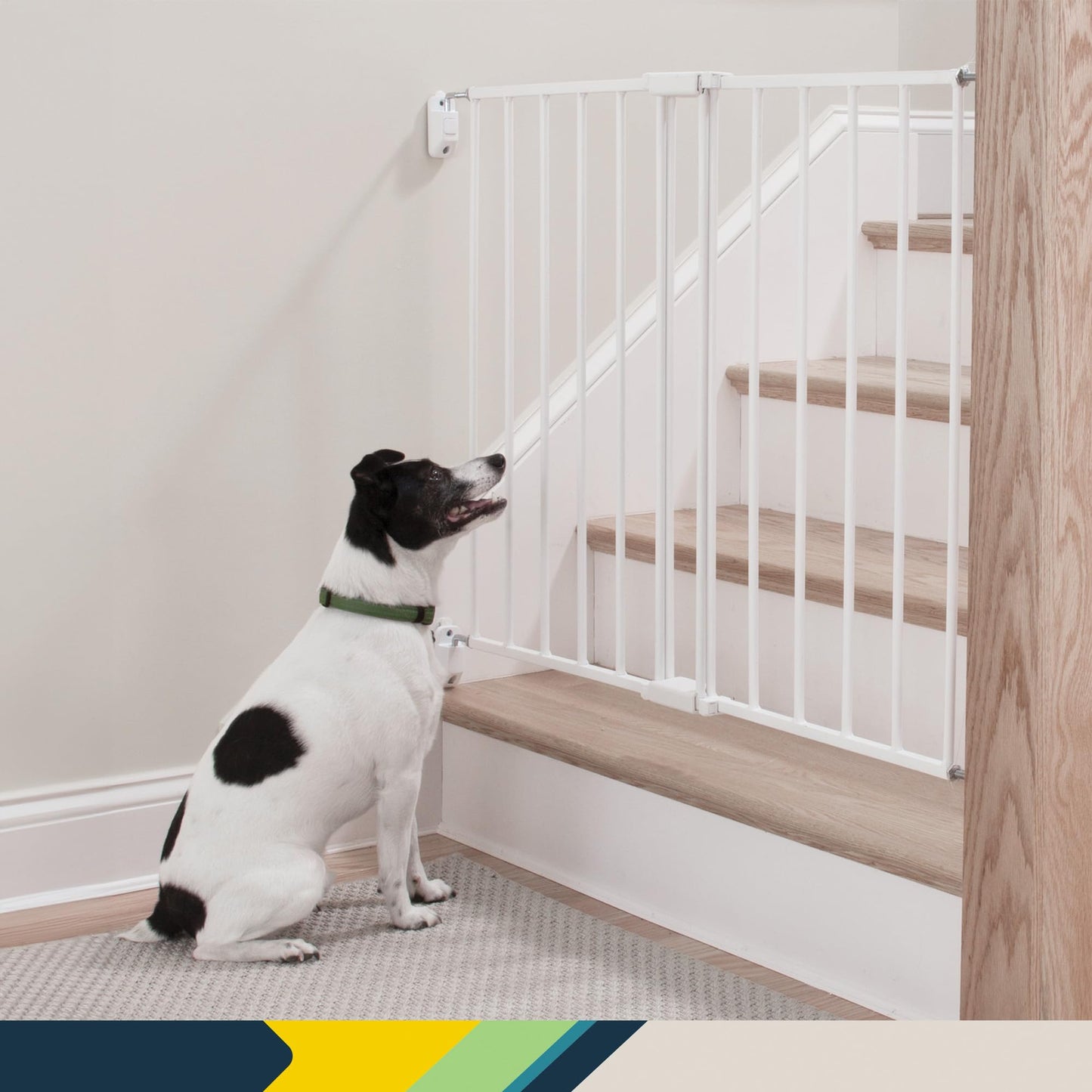 Safety 1st Top of Stairs Expanding Metal Gate, White, Adjustable Width 27"-42" Height 28" (GA090CWHOF2) 🍁 All In One Marketplace Canada