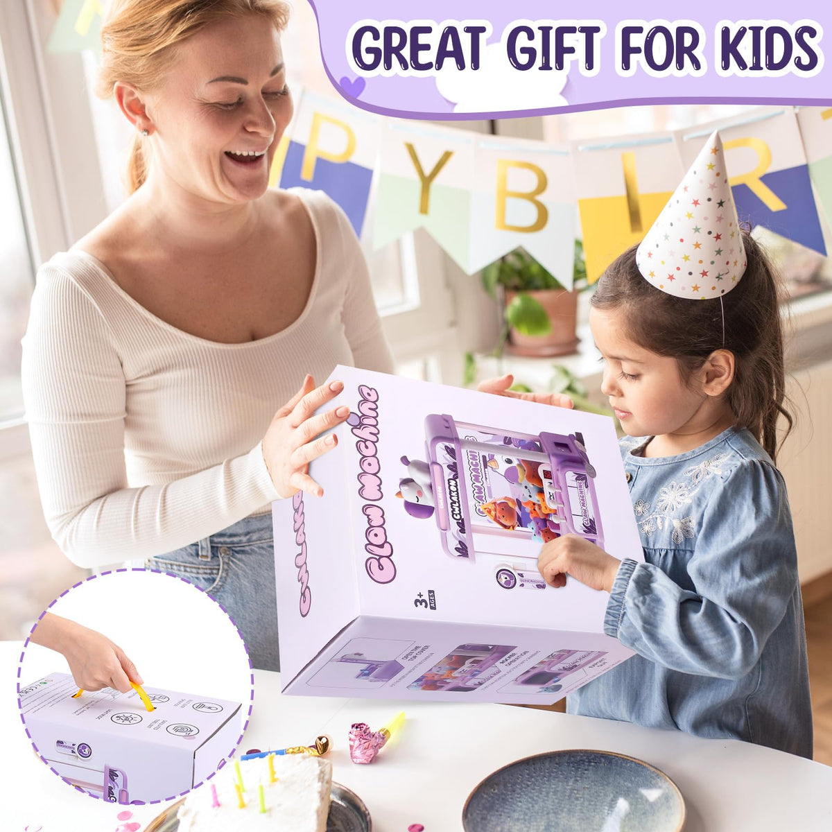 CWLAKON Claw Machine for Kids Adults with Sound, Unicorns Toys for Girls Age 3+, Arcade Games Mini Vending Machine with Mini Plush Toys, Candy Grabber Prize Dispenser Machine, Christmas Birthday Gifts 🍁 All In One Marketplace Canada