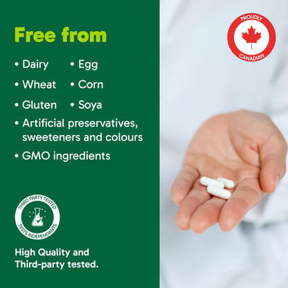 Organika Canadian-Made L-Glutathione (Reduced), Antioxidant and Detox Support -100 Caps - Available at All In One Marketplace Canada