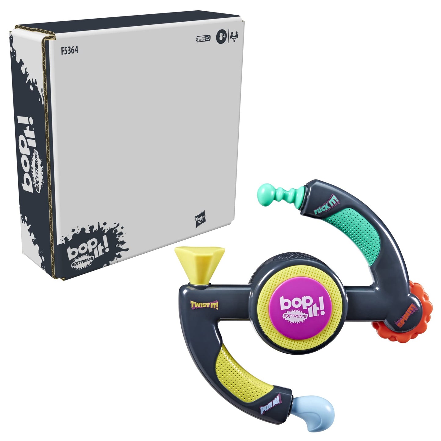 Bop It! Extreme Electronic Game for 1 or More Players, Fun Party Game for Kids Ages 8+, 4 Modes Including One-On-One Mode, Interactive Game (English) Hasbro Gaming