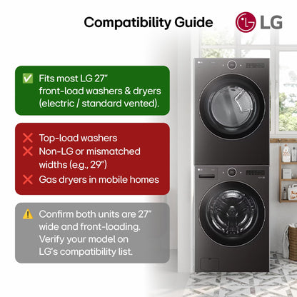 LG KSTK4 Genuine Washer & Dryer Stacking Kit (27") by LG Canada