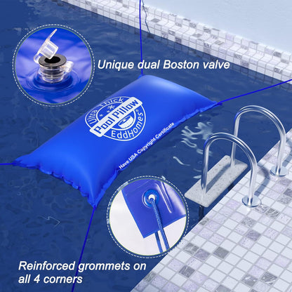 4x8ft Pool Pillow for Above Ground Pools, 0.5mm Extra Thick & Strong Cold-Resistant Poo l Pillows for Closing Winter, Pool Pillow 4x8' for Winterizing to Last All Season(Durable/with 33ft Rope) 🍁 All In One Marketplace Canada