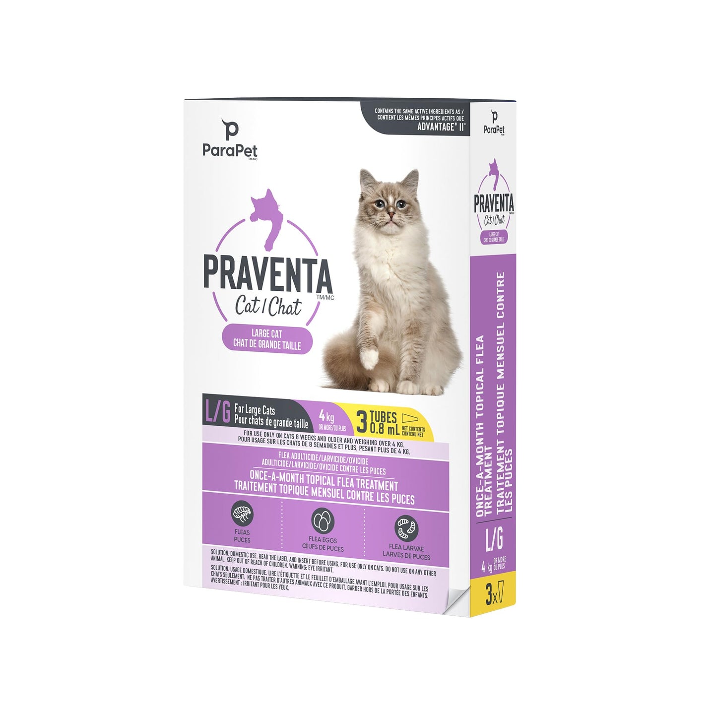 Parapet Praventa for Large Cats - 3 Tubes ParaPet