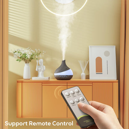 HJTHJT 500ML Essential Oil Diffuser: Aroma Diffuser with Remote Control for Hotel Spa Yoga Room - Humidifiers for Bedroom with 14 Colors LED Night Light for Women Home Relaxation (Starry Black) - Available at All In One Marketplace Canada