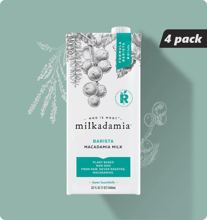 Milkadamia Latte Da Barista Macadamia Milk 32oz (Pack of 4)