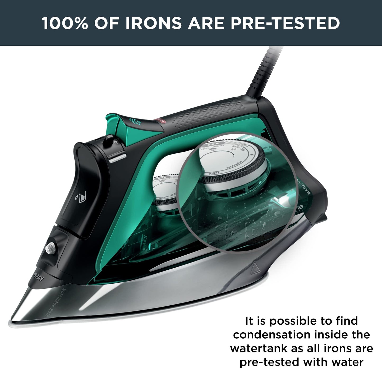 Rowenta Pro Master Stainless Steel Soleplate Steam Iron for Clothes, 1775 Watts, 210 g/min, 400 Microsteam Holes, Anti-Drip, Auto Shutoff, Powerful Steam, DW8360, Black & Blue 🍁 All In One Marketplace Canada Rowenta