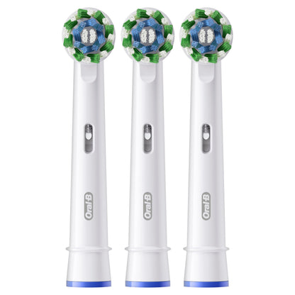 Oral-B CrossAction XFilaments Electric Toothbrush Replacement Brush Heads Refill, White, 3 Count