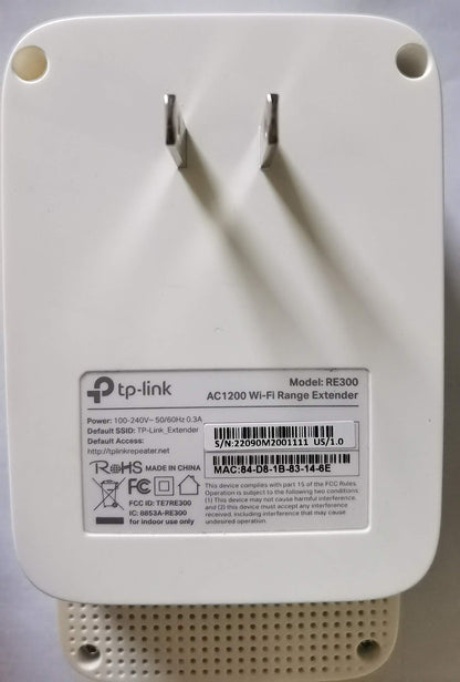 TP-Link AC1200 WiFi Extender (RE300) - Covers Up to 1500 Sq.ft and 25 Devices, Up to 1200Mbps, Supports OneMesh, Dual Band Internet Repeater, Range Booster 🍁 All In One Marketplace Canada