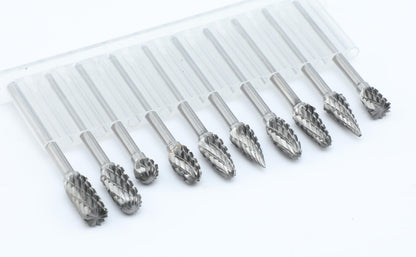 Sworker 10Pcs 1/8" Shank Carbide Burrs Set Bits Compatible with Dremel Metal Grinding Wood Stone Carving Cutting Engraving Grinder Kit Attachment Rotary Tool Accessories - Available at All In One Marketplace Canada