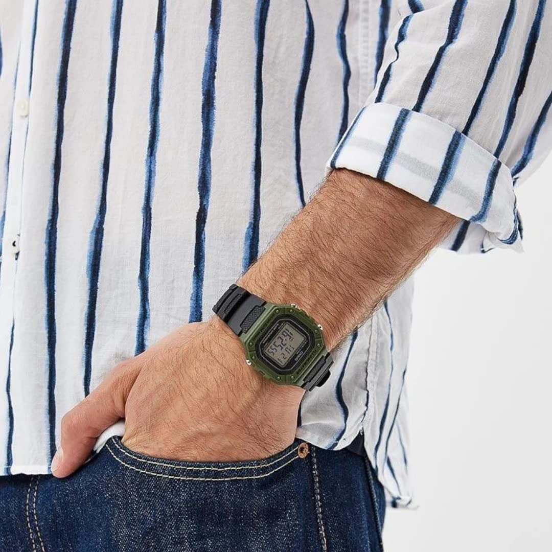 Casio Men's W-218H-3AVCF Classic Digital Display Quartz Black Watch - Available at All In One Marketplace Canada