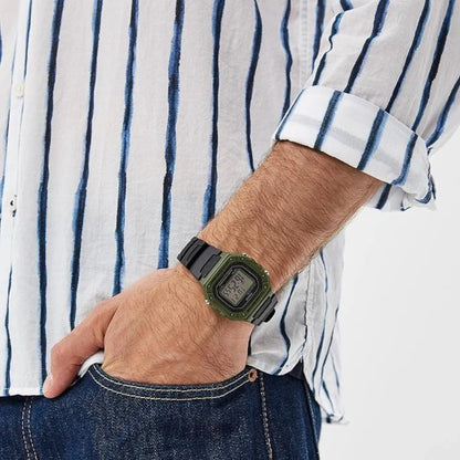 Casio Men's W-218H-3AVCF Classic Digital Display Quartz Black Watch - Available at All In One Marketplace Canada
