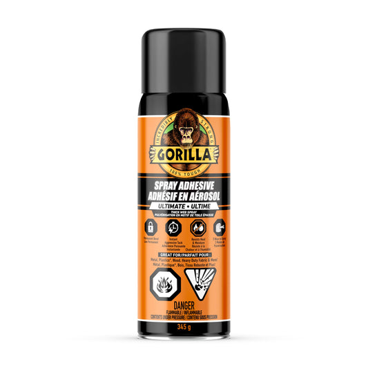 Gorilla Ultimate Multi Surface Spray Adhesive, Heavy Duty Bond, 345g 🍁 All In One Marketplace Canada