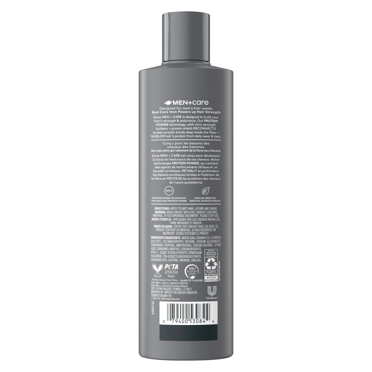 Dove Men+Care 2-N-1 Shampoo & Conditioner Fresh & Clean, 355mL, 4-Pack