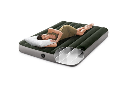 INTEX 64778E Dura-Beam Standard Prestige Air Mattress: Fiber-Tech – Full Size – 10in Bed Height – 600lb Weight Capacity – Pump Included 🍁 All In One Marketplace Canada