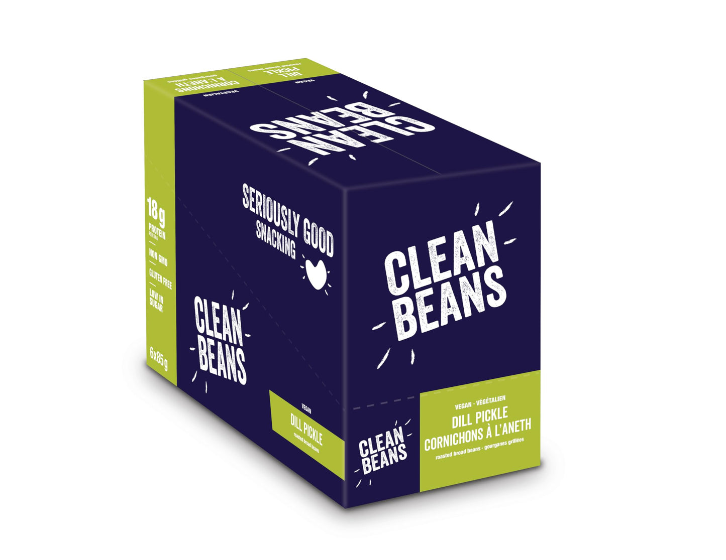NutraPhase Clean Beans, High Protein, Low Sugar, Gluten Free, Vegan, Non-Gmo, Unmatched Taste, Roasted Broad Bean Snacks, Dill Pickle Nutraphase