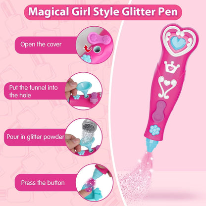 Kids Nail Polish Set for Girls, Nail Art Kits with Nail Dryer & Glitter Pen, Quick Dry & Peel Off & Non-Toxic Nail Polish, Christmas Birthday Gifts for Girls Ages 6 7 8 9 10 11 12 🍁 All In One Marketplace Canada