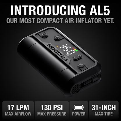NOCO Air AL5 17 LPM 12V Cordless Tire Inflator & Portable Air Compressor NOCO