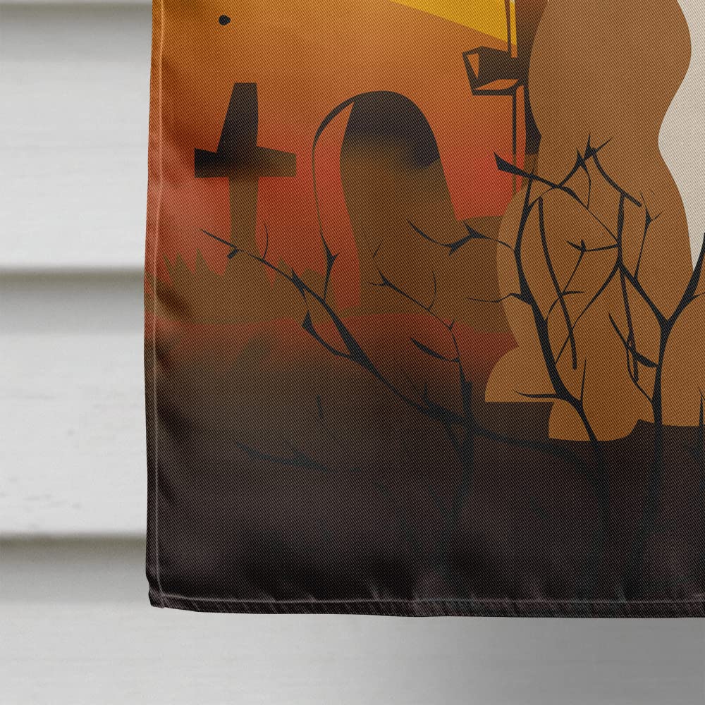 Caroline's Treasures BB4313CHF Halloween Staffordshire Bull Terrier Brown Flag Canvas House Size, Large, Multicolor