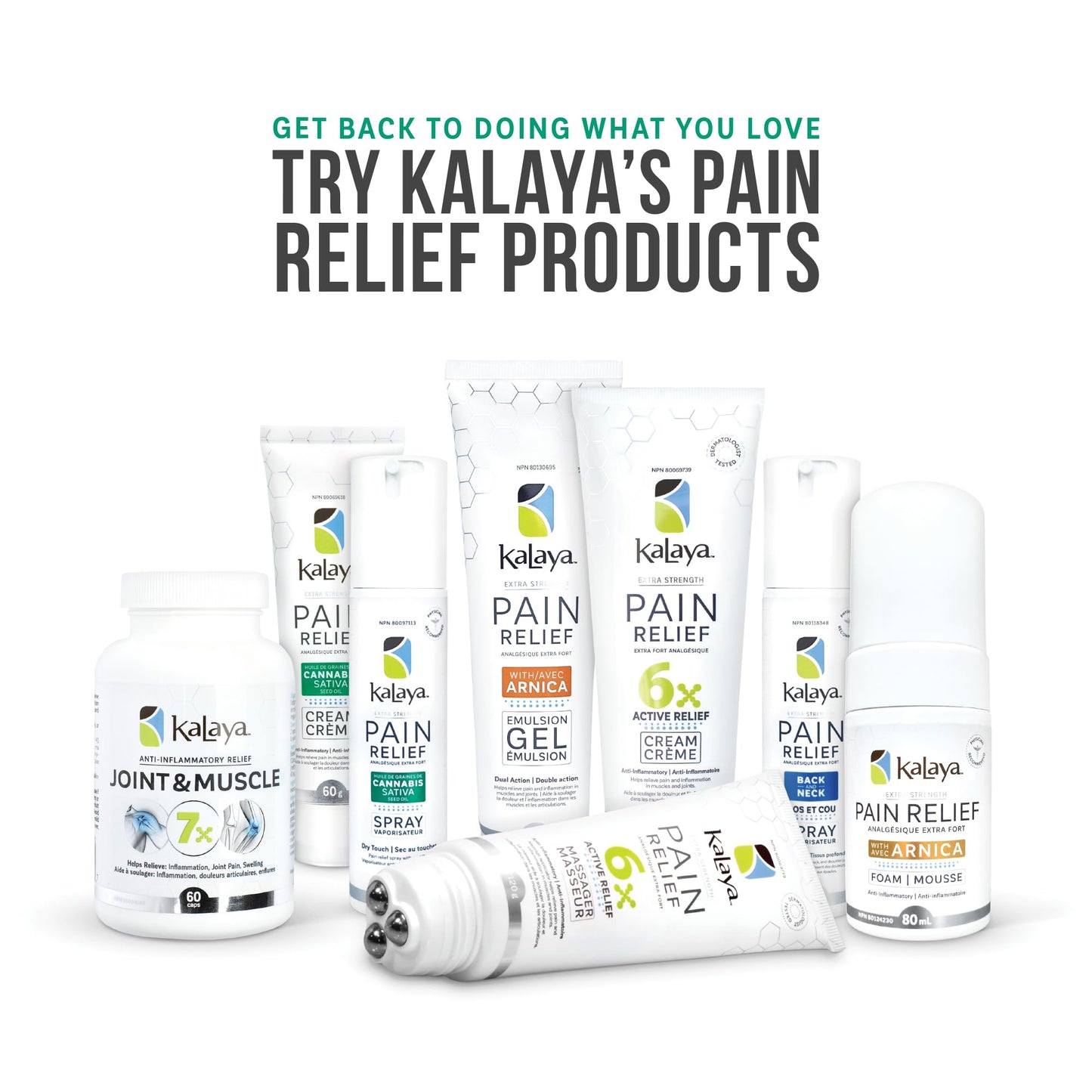 KaLaya Extra Strength Pain Relief Cream With CSSO and Roller Massager Ball for Back, Neck, Muscle, Shoulder, Hand and Knees with Natural Active, Pain Blocking & Anti inflammatory Ingredients (100g) 🍁 All In One Marketplace Canada