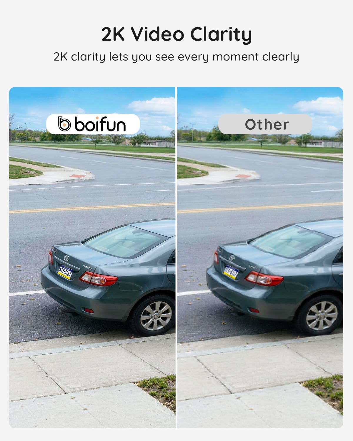 BOIFUN Video Doorbell Camera Wireless – No Subscription Required, 2K HD, 166° Wide View, HDR Night Vision, Motion Alerts, Two-Way Audio & Package Watch with Chime, Battery Powered, 2.4 GHz Wi-Fi Only - Available at All In One Marketplace Canada