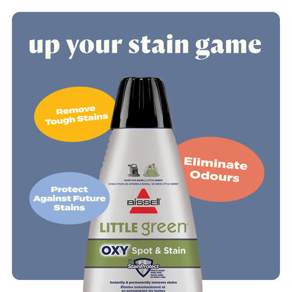 BISSELL Little Green Mini Corded Portable Carpet and Upholstery Deep Cleaner, Car Detailer, Lightest Little Green at 7 lbs, Tough Stain Tool, HydroRinse Tool, OXY Formula, 4075B - Available at All In One Marketplace Canada