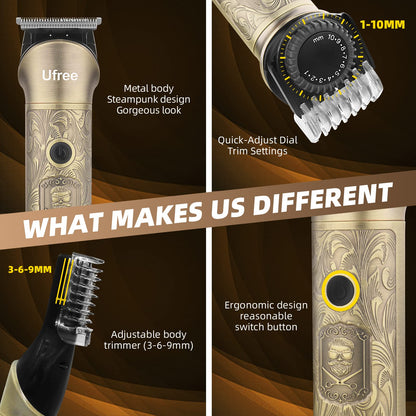 Ufree Beard Trimmer for Men, Electric Razor Shaver, Cordless Hair Clipper Shaving Kit for Mustache Body Nose Ear Hair Facial, Adjustable Beard Grooming Kit Birthday Gifts for Men - Available at All In One Marketplace Canada