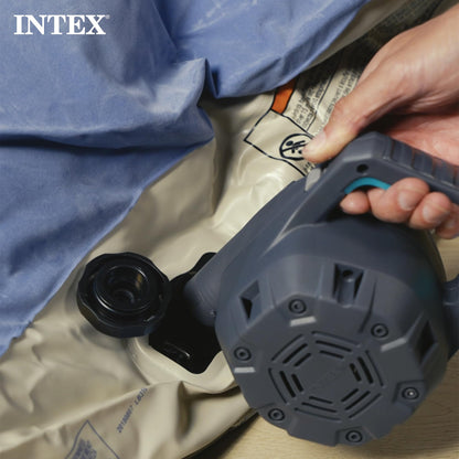 INTEX 66643E QuickFill 120 Volt AC Electric Pump: Inflates and Deflates Air Mattresses – Includes 3 Interrconnecting Nozzles – Easy Carry Handle – 1100 L/Min Air Flow – Indoor Use Intex