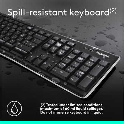 Logitech K270 Full Size Wireless Keyboard for Windows - Black